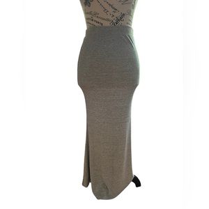 NWT Gray Maxi Skirt | Curve-Hugging & Comfy